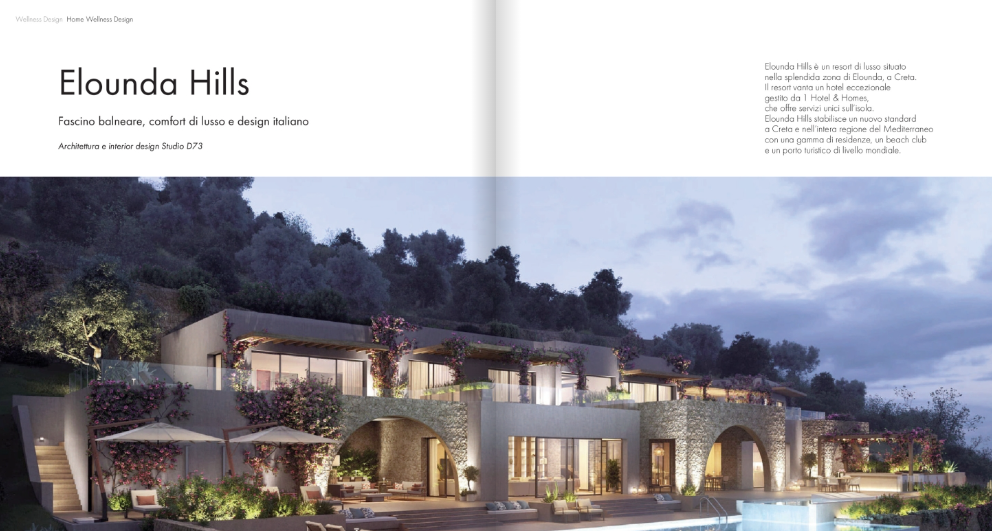 Mirabello Villas by Studio D73 featured in Wellness Design Magazine